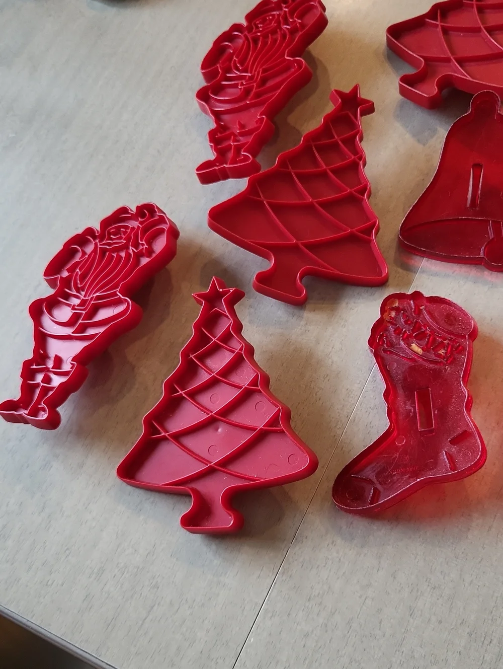 Vintage Holiday Cookie Cutter Set Of 11. Santa, Snowman, Christmas Tree,